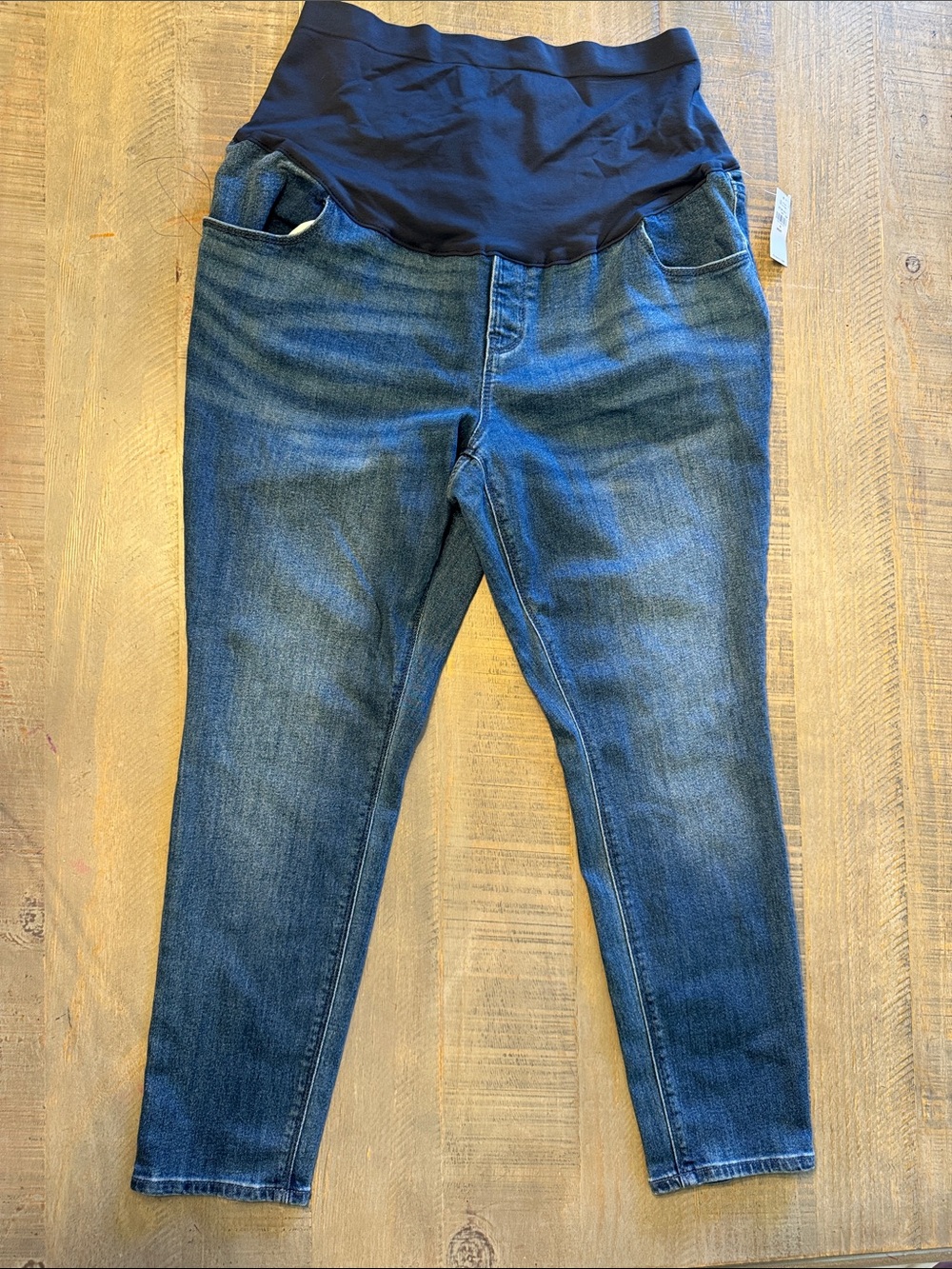 Old Navy Women's Skinny Maternity Jeans with Dark Blue Panel